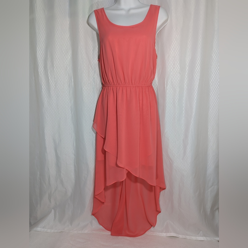 Forever 21 Sleeveless High-Low Dress, Watermelon, Size Large